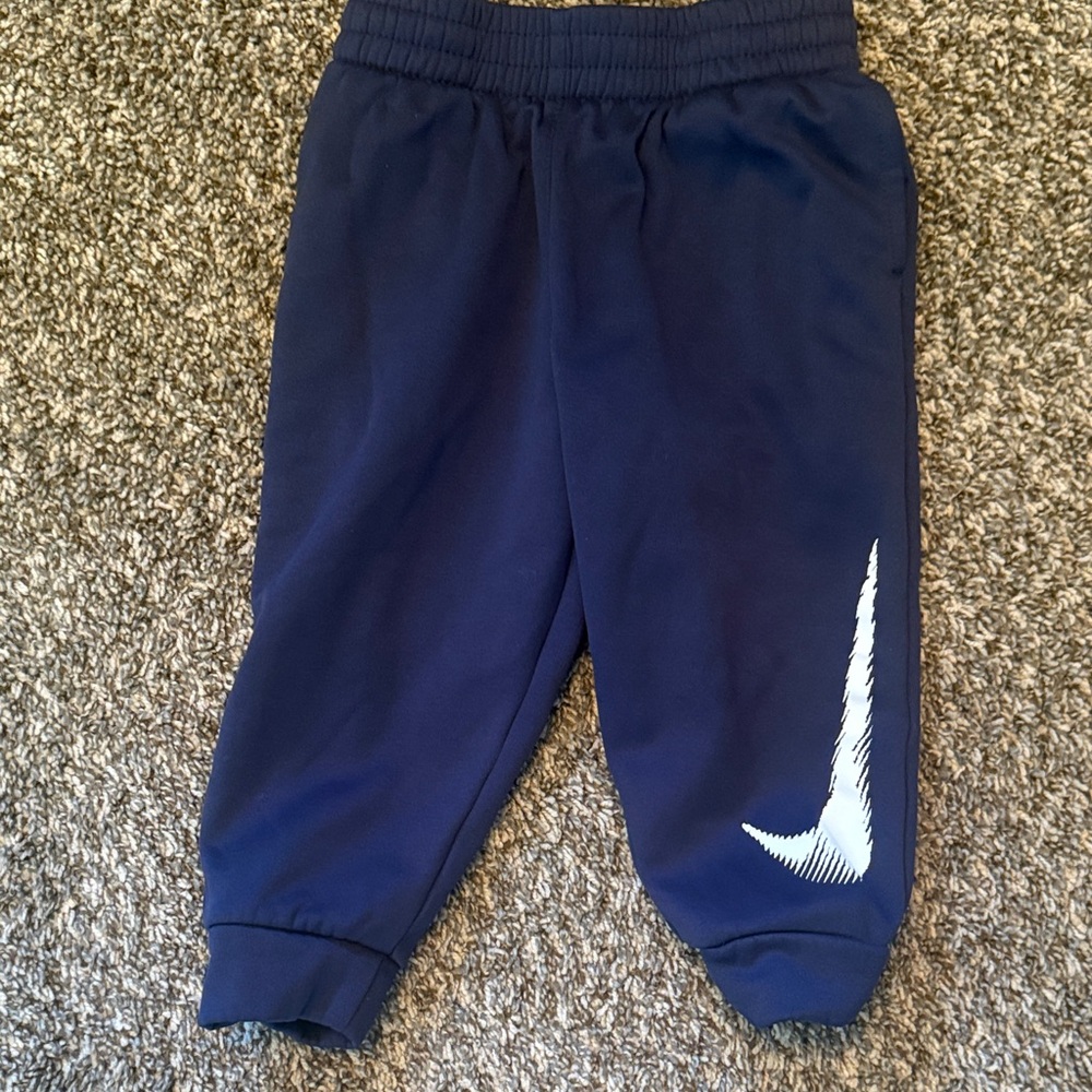 Nike Kids Blue Joggers with White Swoosh